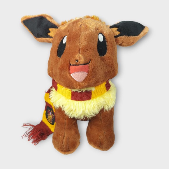 Eevee Build-a-Bear Pokemon Harry Potter Gryffindor Scarf 11in Plush - Picture 2 of 10